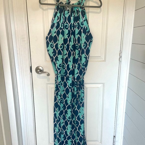 Escapada Living Seahorse Maxi Halter Dress - Picture 1 of 5